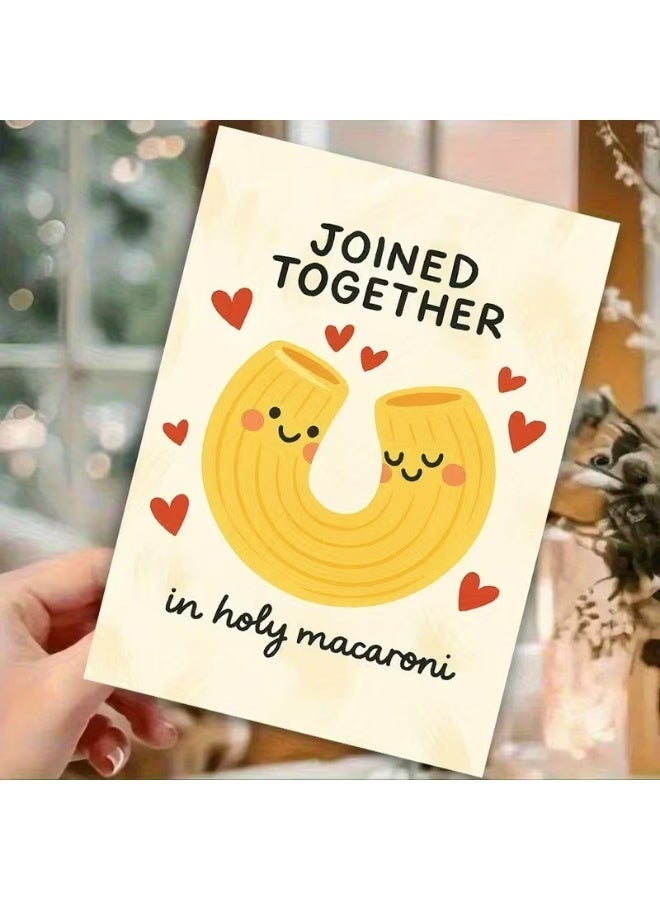 Kandid Cute Valentine's Card 1pc Charming Macaroni Love (Pasta) - Image 5